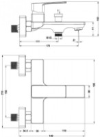 Смеситель для ванны Fabiano Lupo 18403 Chrome фото №2 — интернет-магазин Desire.md