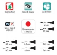 Liner grafic arhitect Marvy 8pcs 4600-8A imaginea #2 — magazin online Desire.md