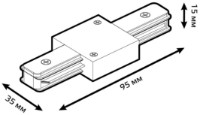 Соединитель для треков Gauss TR106 фото №2 — интернет-магазин Desire.md