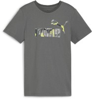 Tricou pentru copii Puma Ess+ Camo Logo Tee B Mineral Gray 176 imaginea #1 — magazin online Desire.md