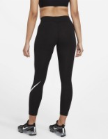 Женские леггинсы Nike Sportswear Essential Swoosh Black/White, s.L фото №2 — интернет-магазин Desire.md