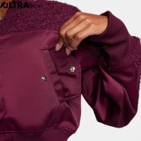 Jachetă damă Nike W Nsw Clcctn Shrpa Bmbr Mbrshp Bordeaux/Summit White, s.S imaginea #3 — magazin online Desire.md