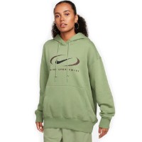 Hanorac damă Nike W Nsw Flc Os Po Hdy Swsh Oil Green, s.L
