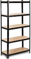 Cтеллаж складской FunFit Metal Storage 150x75x30cm (3780) Black фото №3 — интернет-магазин Desire.md