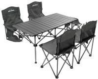 Masa și scaune pliante pentru camping 4Life Whotman Set Carbon 
