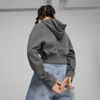 Женская толстовка Puma Classics+ Relaxed Cropped Hoodie Mineral Gray L фото №4 — интернет-магазин Desire.md