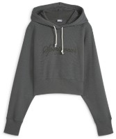 Женская толстовка Puma Classics+ Relaxed Cropped Hoodie Mineral Gray XL фото №1 — интернет-магазин Desire.md