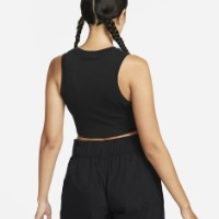 Bustieră Nike W Nsw Essntl Rib Crp Tank Black/Sail, s.S imaginea #3 — magazin online Desire.md