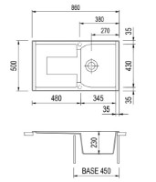 Кухонная мойка Plados Corax CX0861 UG94 Avena фото №2 — интернет-магазин Desire.md