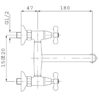 Смеситель для кухни Ferro Retro XR5 фото №2 — интернет-магазин Desire.md