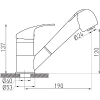 Смеситель для кухни Ferro Vasto BVA8 фото №2 — интернет-магазин Desire.md
