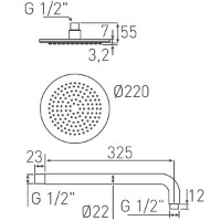 Душевая головка Ferro Rotondo NPT03 фото №2 — интернет-магазин Desire.md