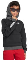 Детская толстовка Nike K Nsw Amplify Club Po Hoodie Black/Dark Smoke Grey/White, s.M фото №1 — интернет-магазин Desire.md