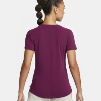 Tricou de dame Nike W Nk One Luxe Df Ss Std Top Bordeaux/Silver, s.XL imaginea #2 — magazin online Desire.md