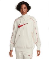 Hanorac damă Nike W Nsw Flc Os Po Hdy Sw Off White/University Red, s.XL imaginea #1 — magazin online Desire.md
