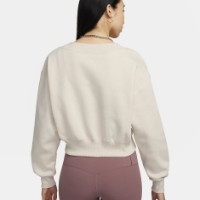 Hanorac damă Nike W Nsw Phnx Flc Crop Vneck Light Orewood Brown/Sail, s.S imaginea #2 — magazin online Desire.md