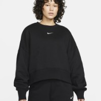 Hanorac damă Nike W Nsw Style Flc Crew Oos Black/Sail, s.L imaginea #2 — magazin online Desire.md