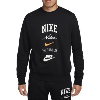 Мужская толстовка Nike M Nk Club Bb Crew Stack Gx Black/Safety Orange, s.XXL