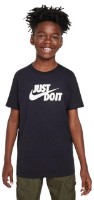 Tricou pentru copii Nike K Nsw Tee Jdi Swoosh 2 Black/White, s.L imaginea #2 — magazin online Desire.md