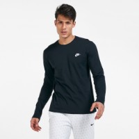 Hanorac pentru bărbați Nike Sportswear Club Tee Ls Black/White, s.XL imaginea #2 — magazin online Desire.md