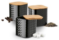 Set de containere Tadar Geometric Black 3pcs imaginea #2 — magazin online Desire.md