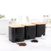 Set de containere Tadar Geometric Black 3pcs imaginea #4 — magazin online Desire.md