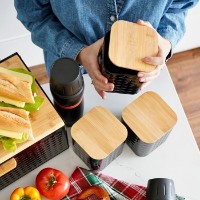 Set de containere Tadar Geometric Black 3pcs imaginea #5 — magazin online Desire.md