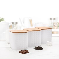 Set de containere Tadar Geometric White 3pcs imaginea #2 — magazin online Desire.md