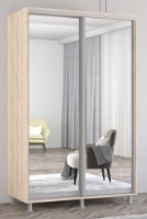 Dulap cu uşi glisante Mobildor-Lux Aron-P Mirror 140x200 Oak Sonoma (aronp3547)