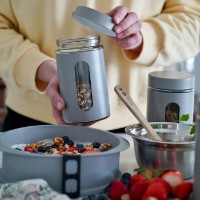 Set de borcane de depozitare Tadar Prato Grey 3pcs imaginea #5 — magazin online Desire.md