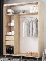 Dulap cu uşi glisante Mobildor-Lux Aron-S Mirror 160x240 Oak Sonoma (arons4207) imaginea #2 — magazin online Desire.md