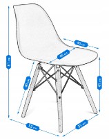 Стул Jumi Eva CM-946200 White фото №8 — интернет-магазин Desire.md