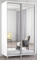 Dulap cu uşi glisante Mobildor-Lux Aron Mirror 130x240 White (aron1851)