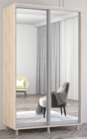 Dulap cu uşi glisante Mobildor-Lux Aron Mirror 140x200 Oak Sonoma (aron1659)