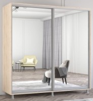 Dulap cu uşi glisante Mobildor-Lux Aron Mirror 210x240 Oak Sonoma (aron1904)