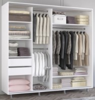 Dulap cu uşi glisante Mobildor-Lux Aron Mirror 220x230 White (aron1625) imaginea #2 — magazin online Desire.md