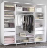 Dulap cu uşi glisante Mobildor-Lux Aron Mirror 250x230 White (aron3081) imaginea #2 — magazin online Desire.md