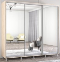 Dulap cu uşi glisante Mobildor-Lux Aron Mirror 250x240 Oak Sonoma (aron3087)