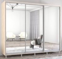 Dulap cu uşi glisante Mobildor-Lux Aron Mirror 270x230 Oak Sonoma (aron3694)