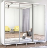 Dulap cu uşi glisante Mobildor-Lux Aron Mirror 240x200 White (aron1238)