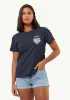 Tricou de dame Jack Wolfskin Discover Heart T W Navy L imaginea #2 — magazin online Desire.md