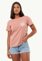 Женская футболка Jack Wolfskin Discover Heart T W Pink XL фото №2 — интернет-магазин Desire.md