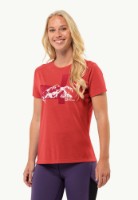 Tricou de dame Jack Wolfskin Vonnan S/S Graphic T W Red L imaginea #2 — magazin online Desire.md