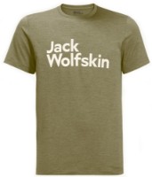 Мужская футболка Jack Wolfskin Brand T M Darkolivegreen S