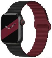 Curea Hoco iWatch WA22 38/40/41mm Black with Burgundy imaginea #1 — magazin online Desire.md