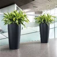 Цветочный горшок Lechuza Rondo Premium 32 Basalt Grey Matt фото №2 — интернет-магазин Desire.md