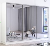 Dulap cu uşi glisante Mobildor-Lux Fox Mirror 300x210 White (fox7465)