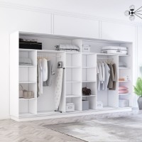 Dulap cu uşi glisante Mobildor-Lux Fox Mirror 400x210 White (fox6958) imaginea #2 — magazin online Desire.md