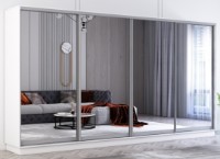 Dulap cu uşi glisante Mobildor-Lux Fox Mirror 400x240 White (fox6961)