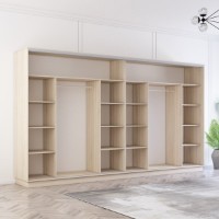 Dulap cu uşi glisante Mobildor-Lux Fox Mirror 400x230 Oak Sonoma (fox6965) imaginea #2 — magazin online Desire.md